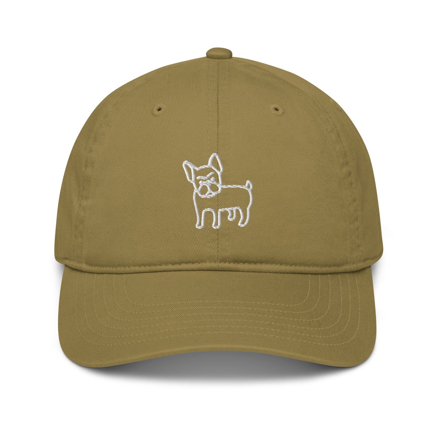 FRENCH BULLDOG - ORGANIC COTTON ANIMAL CAP - JUNGLE GREEN