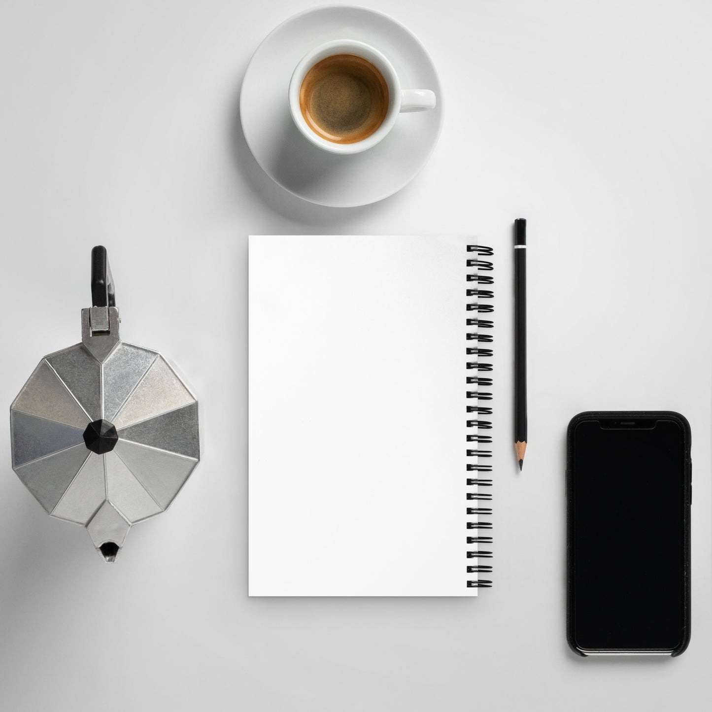 WHITE - SPIRAL NOTEBOOK