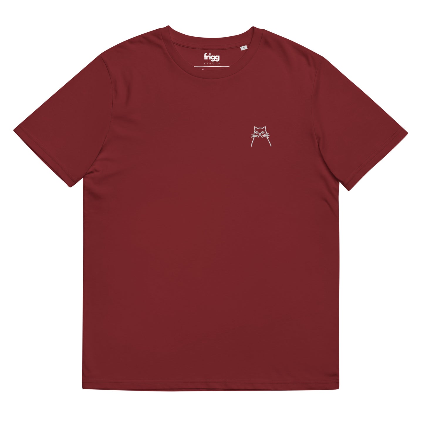KATZE - BASIC-T-SHIRT FÜR HERREN - BURGUND
