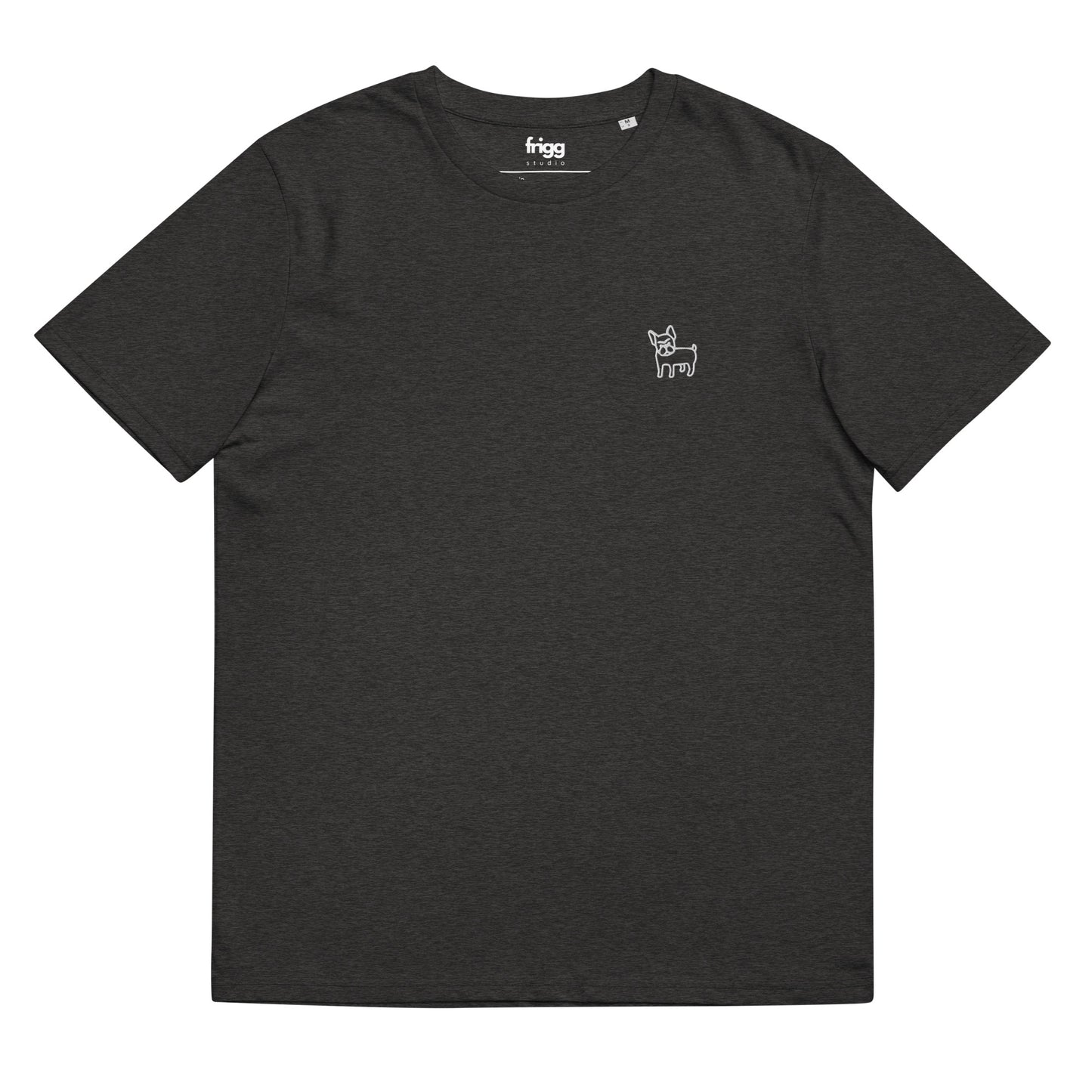 FRENCH BULLDOG - MEN BASIC T-SHIRT - GREY