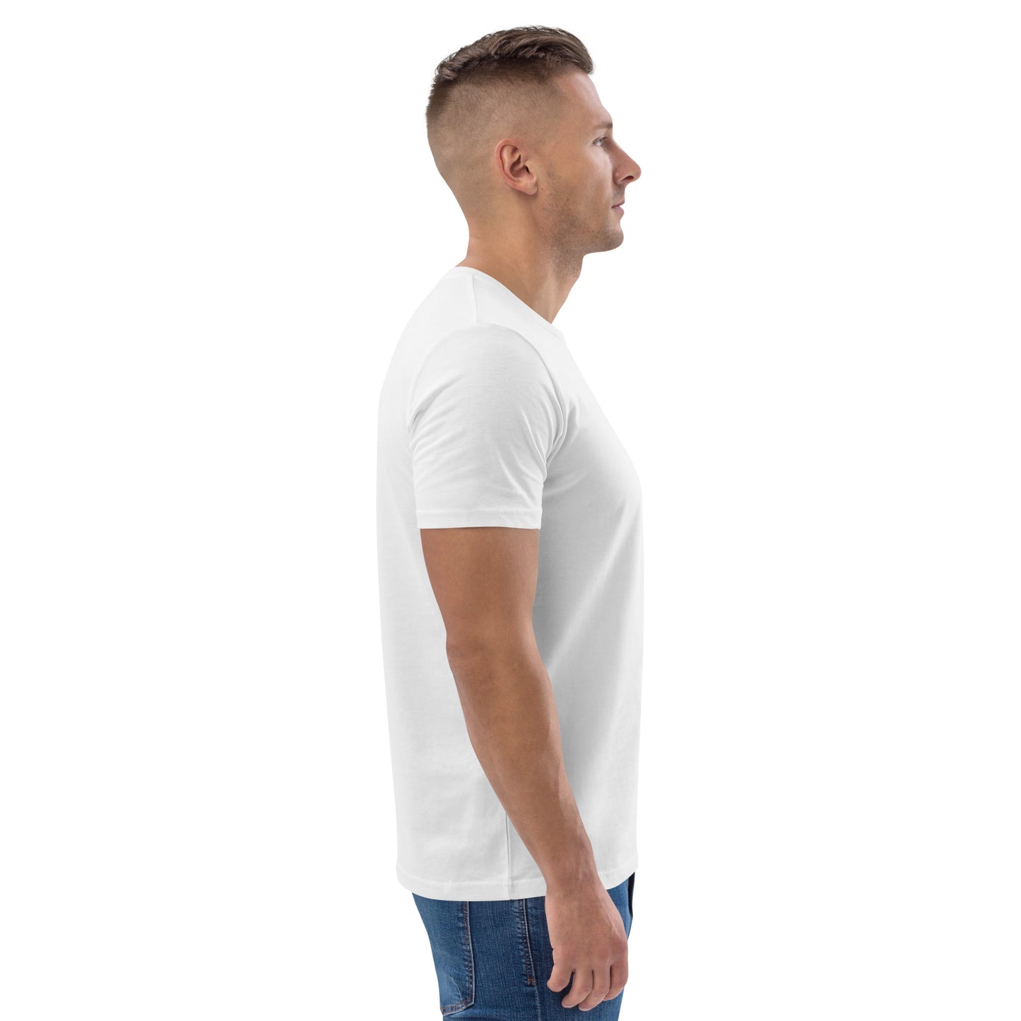 FRENCH BULLDOG - MEN BASIC T-SHIRT - WHITE