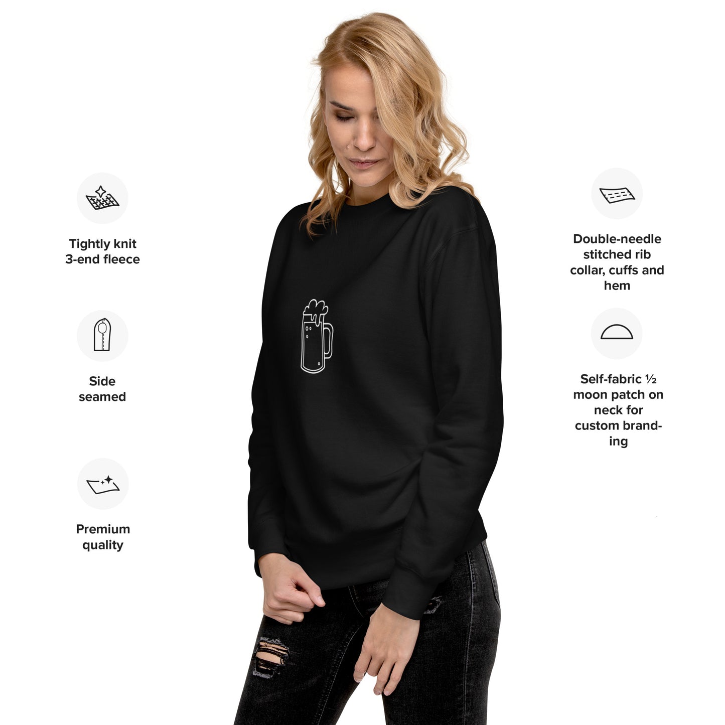 WOMEN SWEATSHIRT - BLACK