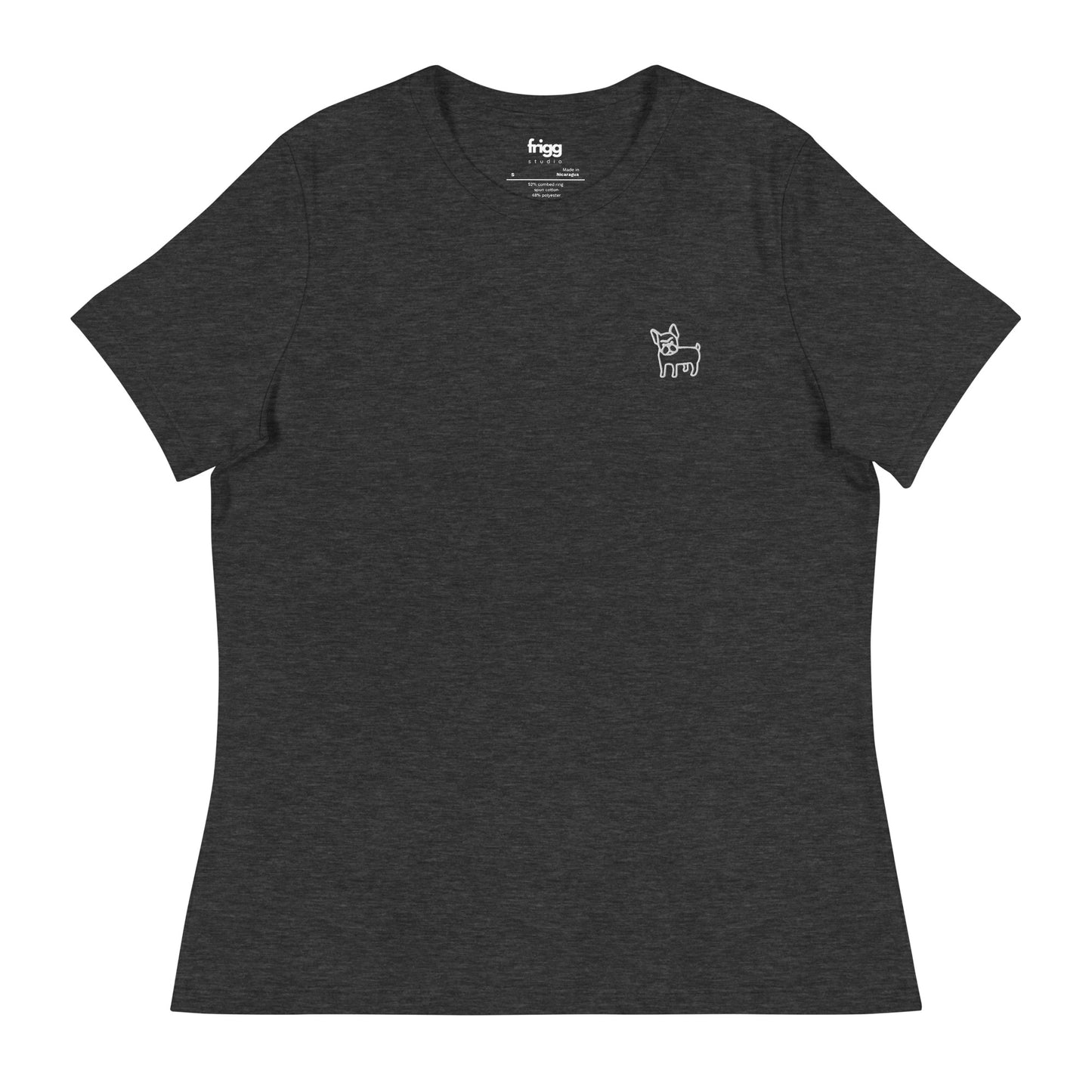 FRENCH BULLDOG - WOMEN'S BASIC T-SHIRT - GREY