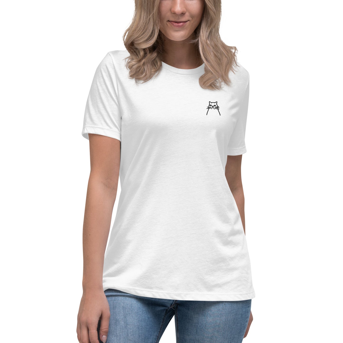 CAT - WOMEN'S BASIC T-SHIRT - WHITE