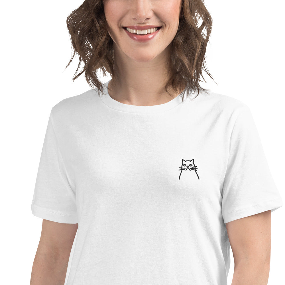 CAT - WOMEN'S BASIC T-SHIRT - WHITE